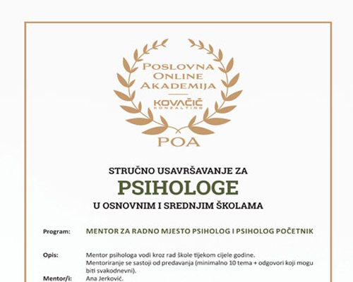 POA - psiholozi